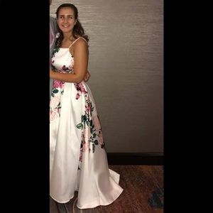 David’s bridal floral prom dress